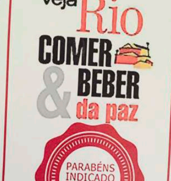 Selo da Veja Rio Comer & Beber com a indicação da Las Empanadas